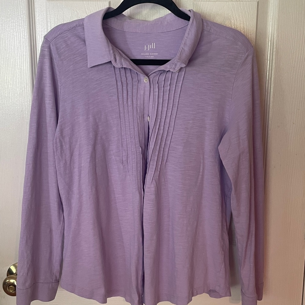 J. Jill Lavender excellent preowned condition Top Cotton Modal Blend Size M